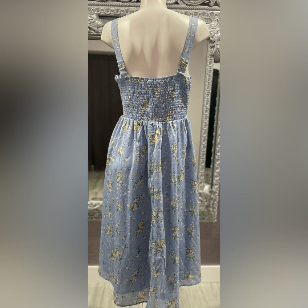 Jessica Simpson Floral Milkmaid Midi Dress - Picture 4 of 11